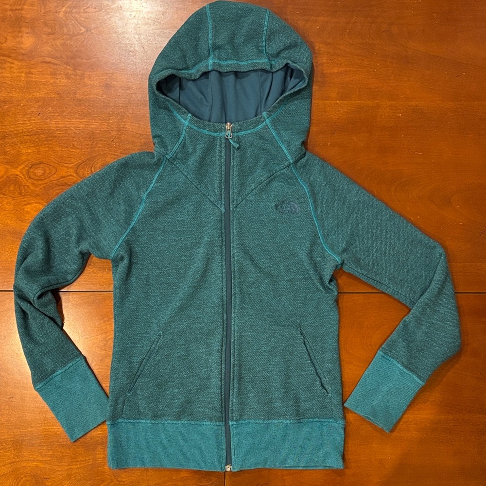 The North Face Woman’s‎ Teal Full-Zip Hooded Jacket S